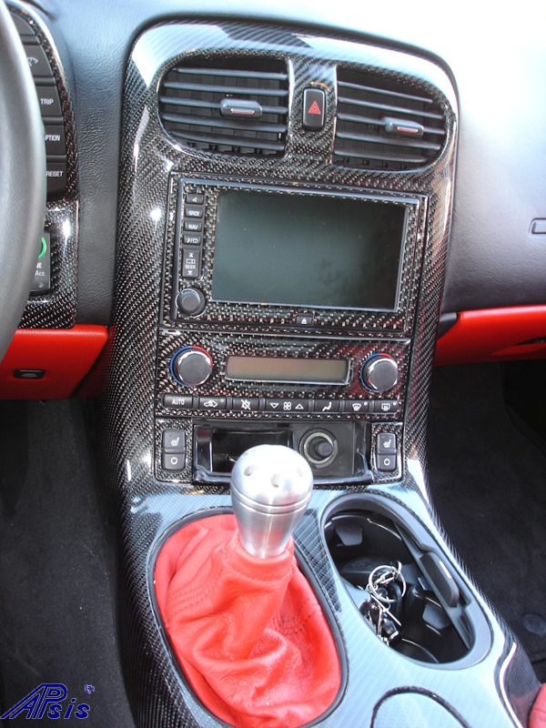 Center Console, Real Carbon Fiber, C6 Corvette, 2005-2007 Only